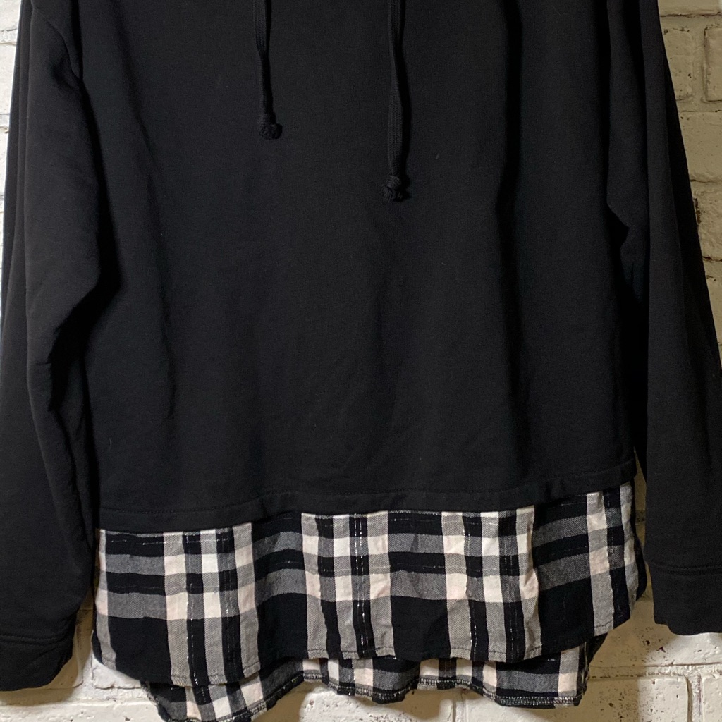 Sanctuary Hoodie With Plaid Accent